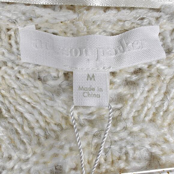 Adyson Parker Oatmeal Beige Gray Open Knit Cardigan Size M NWT - Picture 5 of 7